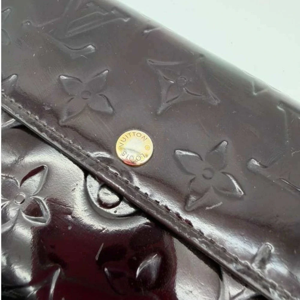Louis Vuitton Vernis Monogram Wallet Authentic LV Patent Leather With Chain - Picture 9 of 12